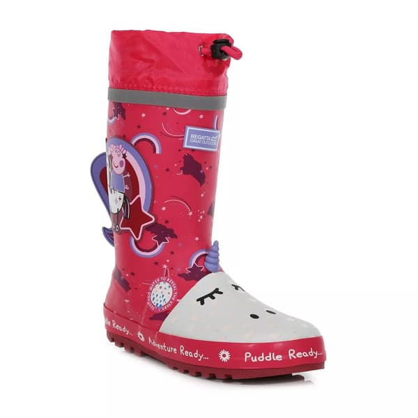 Regatta Childrens/Kids Unicorn Peppa Pig Wellington Boots Winterberry 13 UK Child