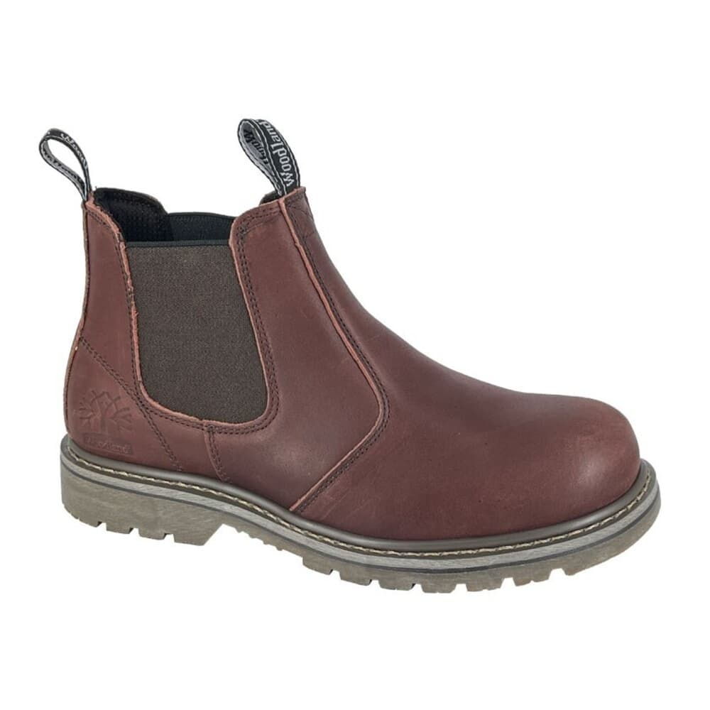 Woodland Chelsea Boots i tumlat läder för män