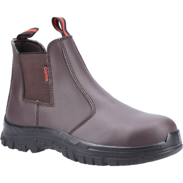 Centek Unisex Adult FS319 S1 Leather Dealer Boots Brown 4 UK