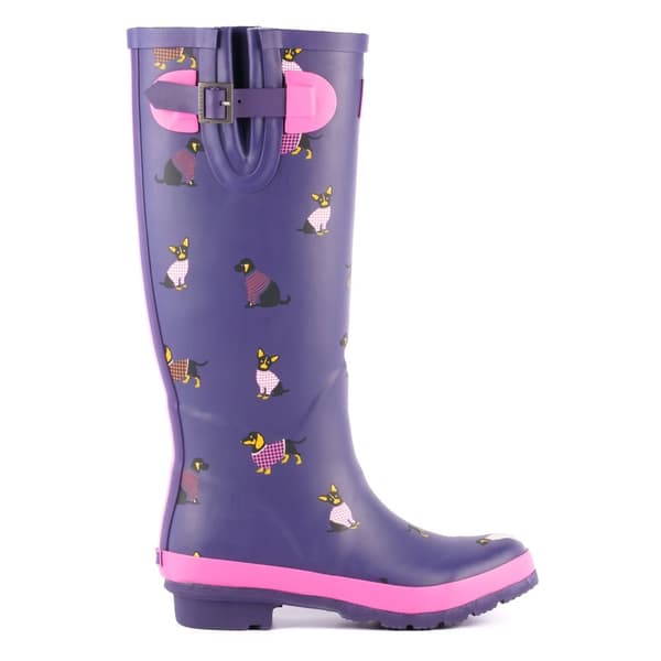 Lazy Dogz Womens/Ladies Harper Dog Print Wellington Boots