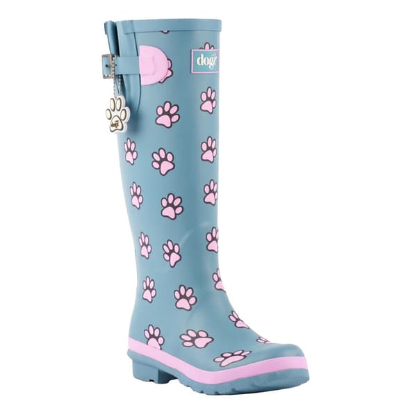Lazy Dogz Womens/Ladies Cookie Paw Print Wellington Boots