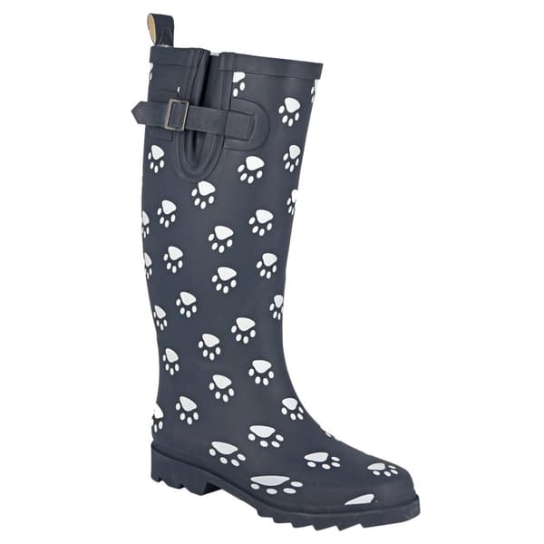 StormWells Womens/Ladies Paw Print Rubber Wellington Boots