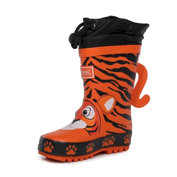Regatta Childrens/Kids Mudplay Tiger Print Wellington Boots