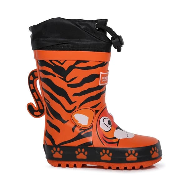 Regatta Childrens/Kids Mudplay Tiger Print Wellington Boots
