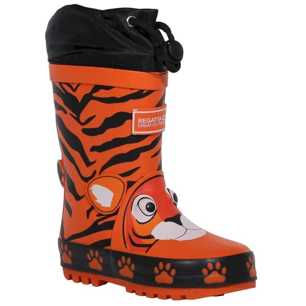 Regatta Childrens/Kids Mudplay Tiger Print Wellington Boots