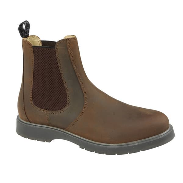 Grafters Unisex Chelsea Boots i vaxat läder för vuxna Brown 9 UK