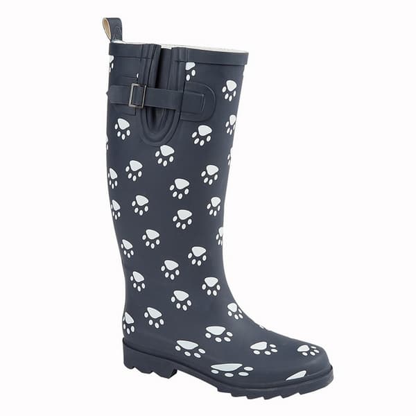 StormWells Kvinnor/Damer Paw Print Tall Wellington Boots