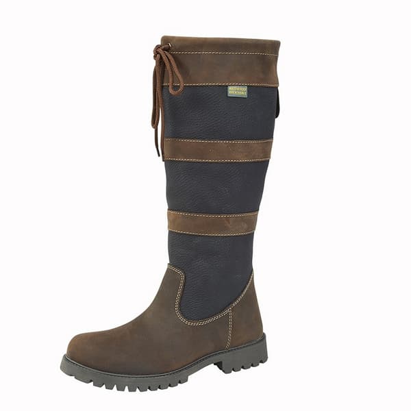 Woodland Womens/Ladies Waxy Leather Long Calf Boots