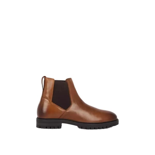 Mantaray Chelsea Boots i premiumläder för män Tan 12 UK