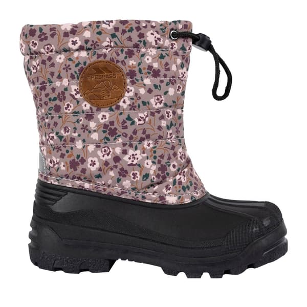 Trespass Barn/Kids Remy Ditsy Print snöskor Brown/Black 2 UK