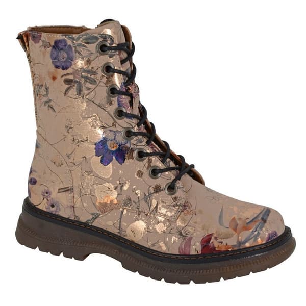 Cipriata Kvinnor/Ladies Annetta Floral Combat Boots