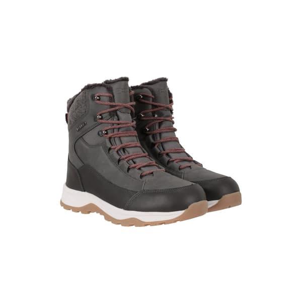 Mountain Warehouse Womens/Ladies Tundra Leather Snow Boots Khaki 4 UK