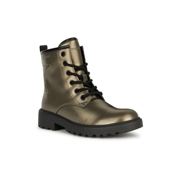 Geox Girls Casey Ankle Boots Lead/Black 1 UK