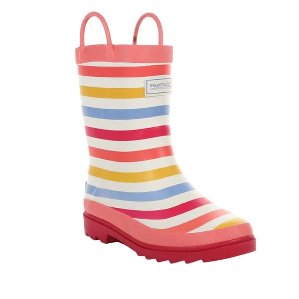 Regatta Childrens/Kids Minnow Striped Wellington Boots