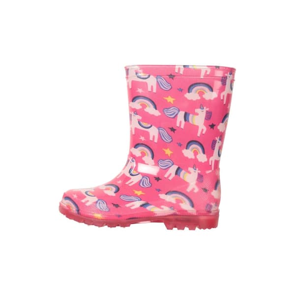 Mountain Warehouse Childrens/Kids Splash Unicorn And Rainbow Light Up Wellington Boots