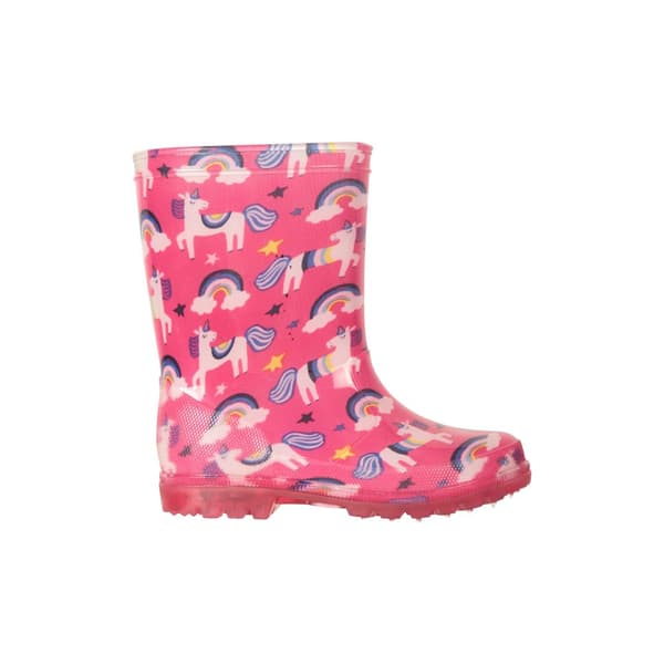 Mountain Warehouse Childrens/Kids Splash Unicorn And Rainbow Light Up Wellington Boots