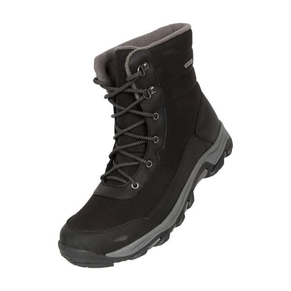 Mountain Warehouse Mens Ohio Fleece Lined Snow Boots Jet Black 11 UK