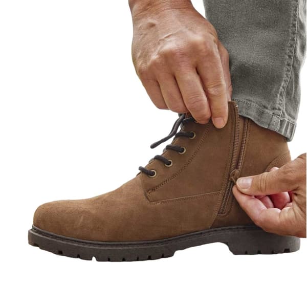 Atlas For Men Mens Split Leather Side Zip Ankle Boots