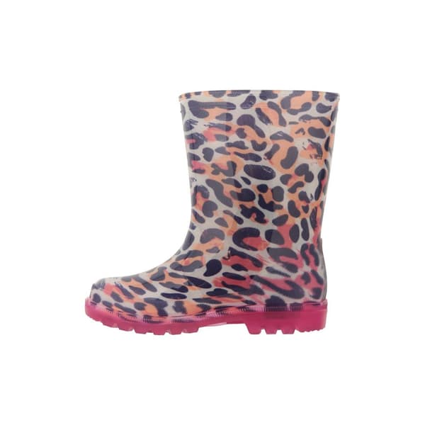 Mountain Warehouse Barn/Kids Splashed Leopard Print Blinkande lampor Wellington Stövlar
