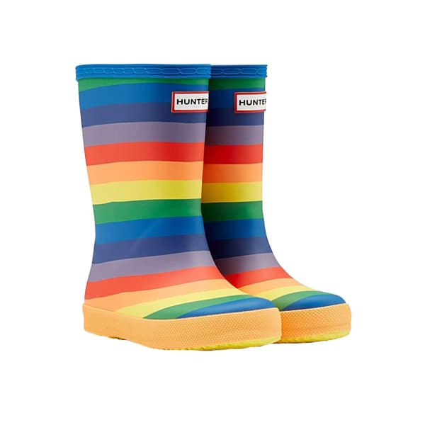 Hunter Childrens/Kids Original First Classic Rainbow Wellington Boots