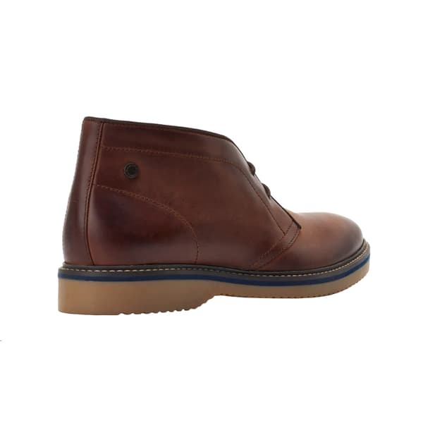 Base London Brody Pull Up Chukka Boots i läder för herrar Burnt Tan 7 UK