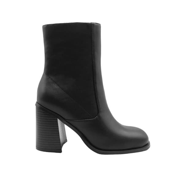 Where's That From Womens/Ladies Keisha PU Side Zip Block Heel Mid Calf Boots