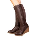 Miniatyrbild 2 av 3: Where's That From Dam/Ladies Lara Faux Leather Wedge Mid Calf Boots med sidodragkedja
