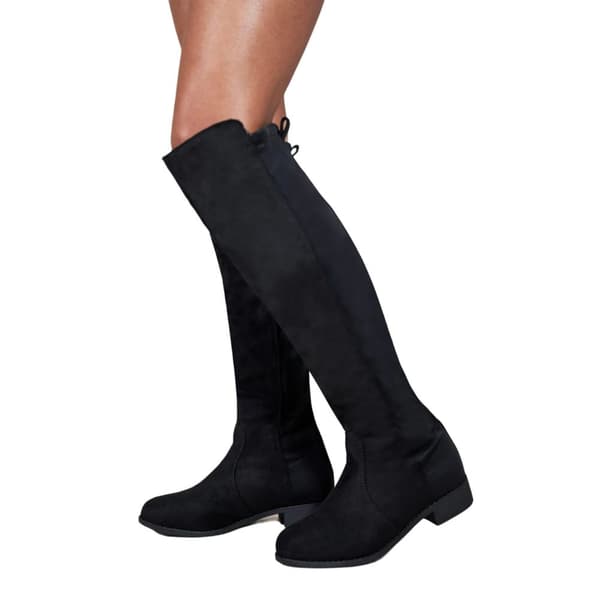 Where's That From Womens/Ladies Diem Suede Knee-High Low Heel Boots
