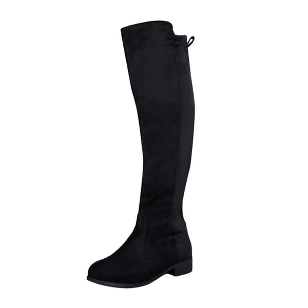 Where's That From Womens/Ladies Diem Suede Knee-High Low Heel Boots