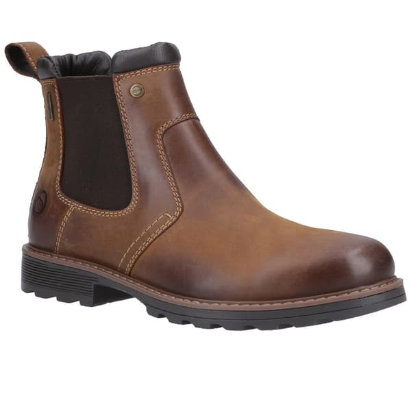 Cotswold Leafield Chelsea Boots i läder för herrar Tan 8 UK