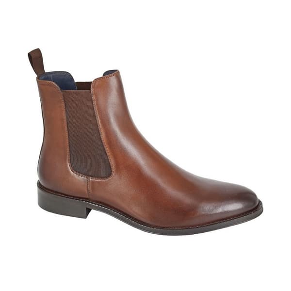 Roamers Mens Plain Leather Ankle Boots