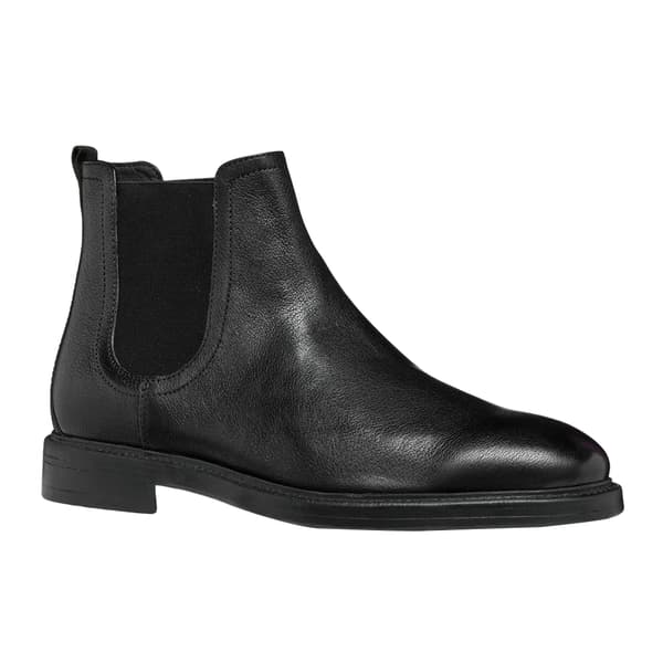 Geox Mens Tiberio Leather Ankle Boots Black 7 UK