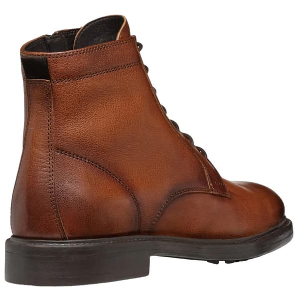Geox Mens Tiberio Patent Leather Ankle Lace Up Boots