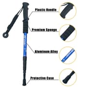 2PCS Walking Justerbar Trekking Pole Anti Shock Ultra Light Alpinism Polakker Teleskopisk Ultralight Vandreture Travel Skridsikker Stick