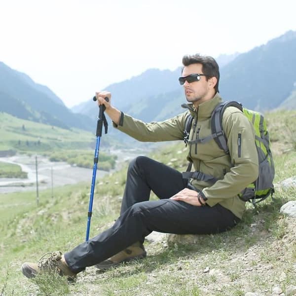 Infällbara vandringsstavar - Alpenstock - Blå