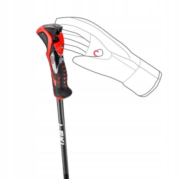 LEKI STICKS 3D AIRFOIL svart/röd 120