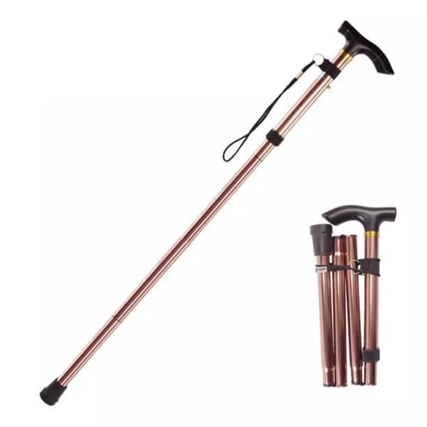 Walking Cane - Ej specificerad - Vikbar - Justerbar 86-97 cm - Aluminiumlegering - Brun