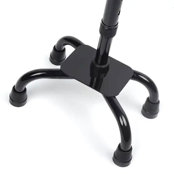 Fällbart vandringsstavar med justerbar höjd och fyra ergonomiska fötter