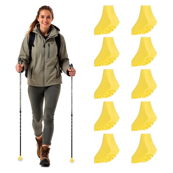 Nordic Walking stangbetræk Neo-Sport 10 stk gul