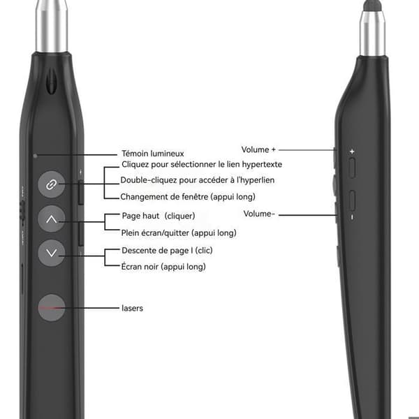 Laserpekare - INN - klicker - teleskopisk - lång räckvidd - kompatibel med flera system