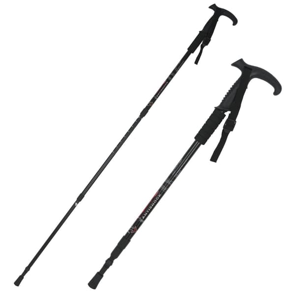 Vandrestave / Vandrestave -54-113 cm - Letvægts vandrestave, Aluminiumsstænger til at gå 1 stk Sort