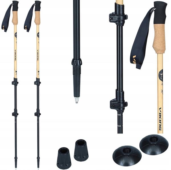 JUSTERBARE TREKKINGSTAVE VIKING BAMBU PRO