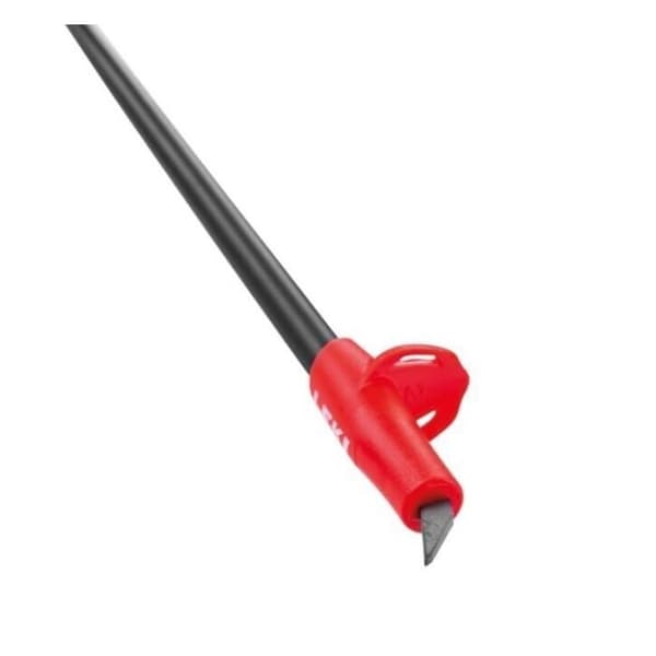 Ett par Leki Flash Carbon vandringsstavar - mörk antracit/vit/ljusröd - 125 cm