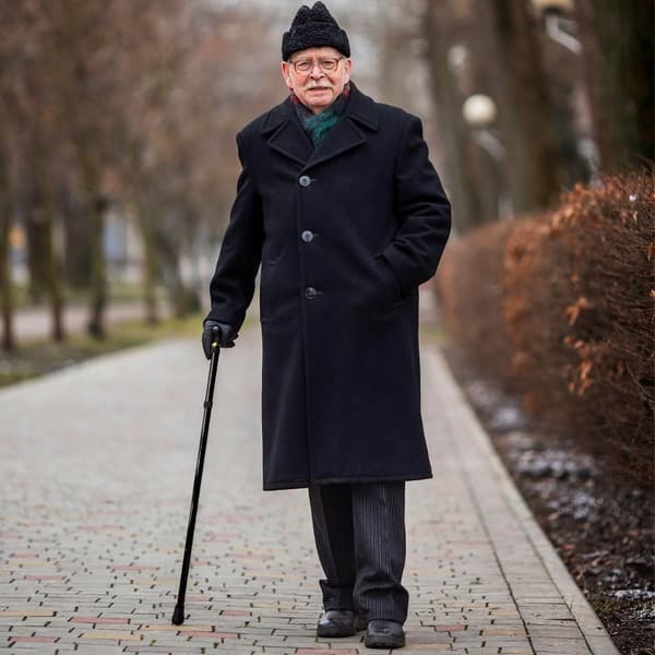 Hopfällbar promenadkäpp ortopedisk teleskopisk för seniorer, handikappad