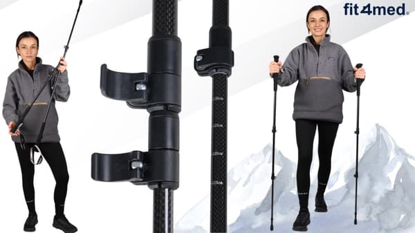 CARBON TREKKINGSTAVE 3 STK. NORDIC WALKING MEGET LET 160G