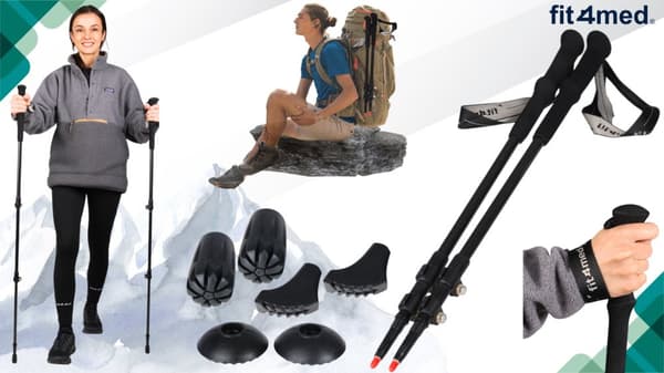 CARBON TREKKINGSTAVE 3 STK. NORDIC WALKING MEGET LET 160G