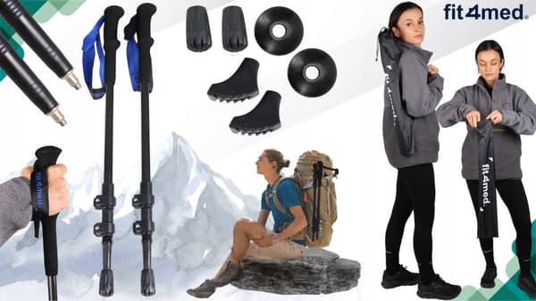 CARBON TREKKINGSTAVE 3 STK. NORDIC WALKING MEGET LET 160G