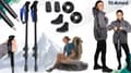 Miniatyrbillede 9 af 9: CARBON TREKKINGSTAVE 3 STK. NORDIC WALKING MEGET LET 160G