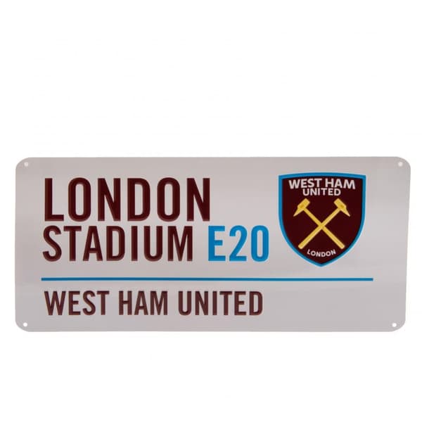 West Ham United FC Street Sign White One Size