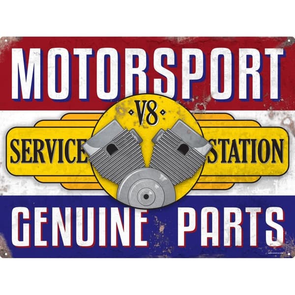 Grindstore Service Station Tin Sign Multicoloured One Size